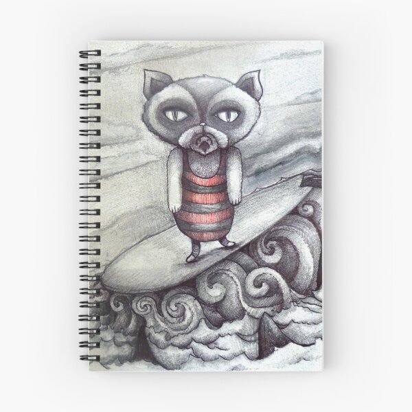 Item preview, surfing grumpy cat art designed and sold by melaniedann.