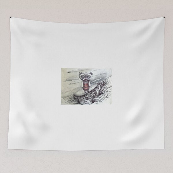 Item preview, surfing grumpy cat art designed and sold by melaniedann.