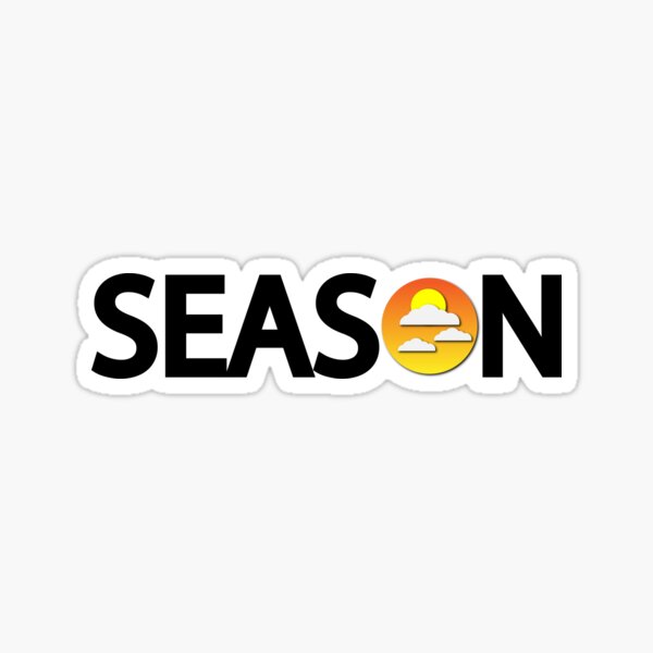 Season typography logo Sticker