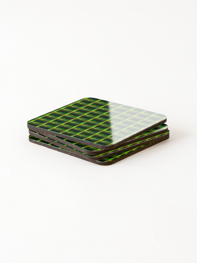 Thumbnail 4 of 5, Coasters (Set of 4), Geometric Patterns Using Small Letter b Design 2 designed and sold by ClassyPatterns.