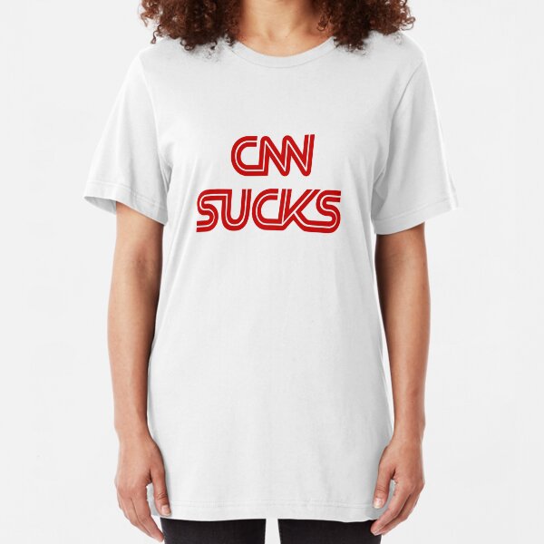 CNN SUCKS! Slim Fit T-Shirt