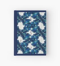 Blaue Orchidee kritzelt Notizbuch