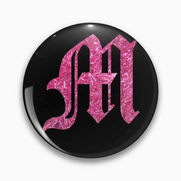 Item preview, The Letter M - Capital Pink Glitter Gothic designed and sold by TheLykosApparel.