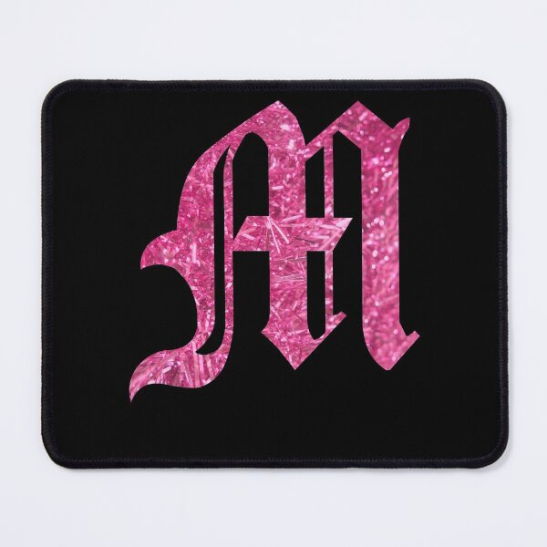 Item preview, The Letter M - Capital Pink Glitter Gothic designed and sold by TheLykosApparel.