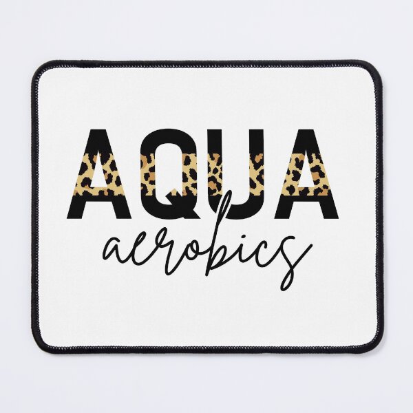 Artikelvorschau, Aqua-Aerobics-Typografie mit Geparden-Print | Wasser-Aerobic | Geschenke für Aqua-Aerobic-Liebhaber entworfen und verkauft von Violet Treasures.