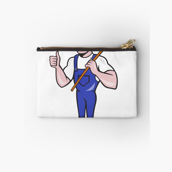 Item preview, Gardener Farmer Hold Rake Thumbs Up Cartoon designed and sold by patrimonio.