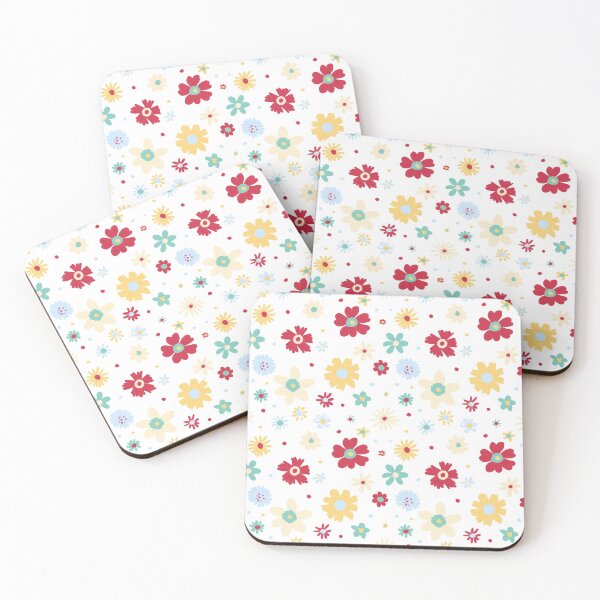 Item preview, Doodle Floral repeat pattern on white background  designed and sold by Alima Designs.