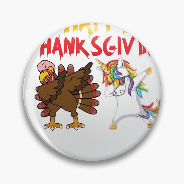 Item preview, HAPPY THANKSGIVING With Dabbing Dance Essential unicorn and turkey  designed and sold by Arens ★★★★★.