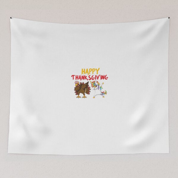 Item preview, HAPPY THANKSGIVING With Dabbing Dance Essential unicorn and turkey  designed and sold by Arens ★★★★★.