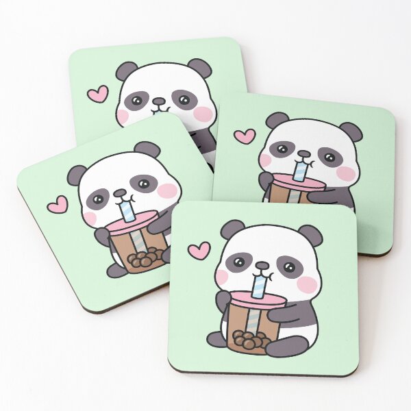 Item preview, Cute Little Panda Loves Bubble Tea designed and sold by rustydoodle.