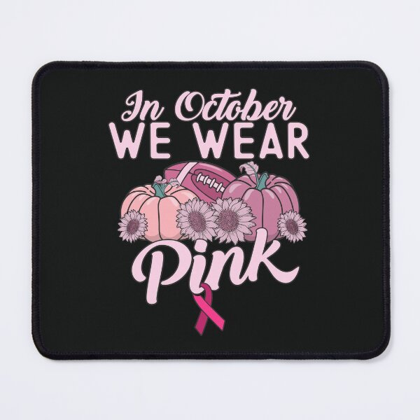 Item preview, October We Wear Pink Sunflowers Pumpkin Football Ball Breast Cancer Awareness Month designed and sold by alenaz.