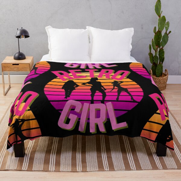 Item preview, Pink Rainbow Sunset Retro Girl designed and sold by 133DandC.