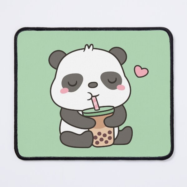 Item preview, Cute Little Panda Enjoying Boba Tea designed and sold by rustydoodle.