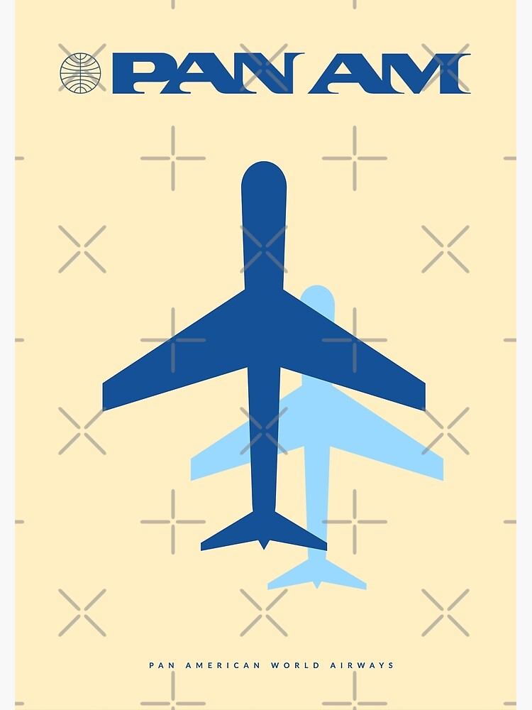 PAN AM INDUSTRY PAN AM AIRLINE POSTER - VINTAGE - MINIMAL