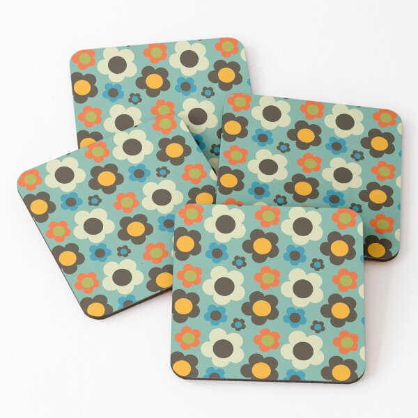 Item preview, bold retro floral blue designed and sold by susycosta.