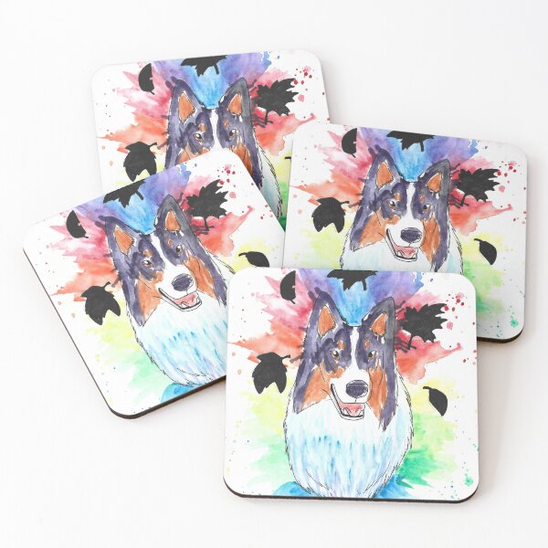 Item preview, Rainbow watercolor Collie  designed and sold by Spike and Sparkle.