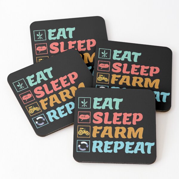 Item preview, Eat Sleep Farm Repeat designed and sold by amishacreates.