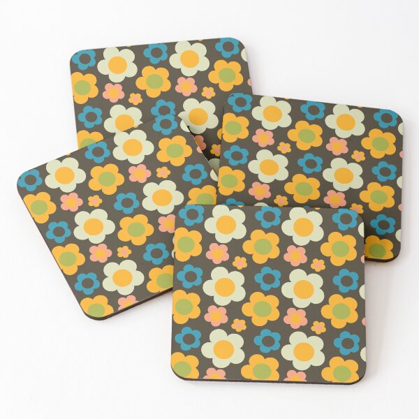 Item preview, bold retro floral brown designed and sold by susycosta.
