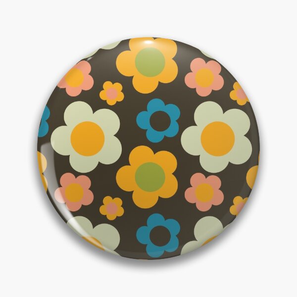 Item preview, bold retro floral brown designed and sold by susycosta.