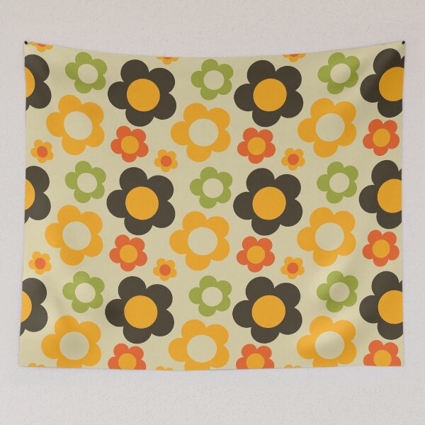 Item preview, bold retro floral Ivory designed and sold by susycosta.