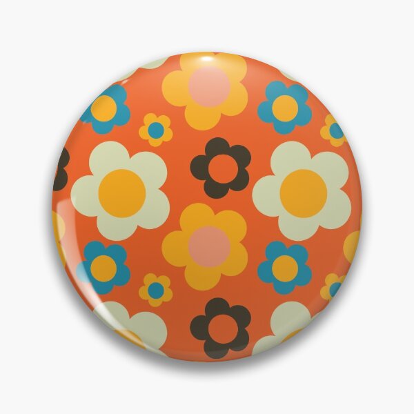 Item preview, bold retro floral orange designed and sold by susycosta.