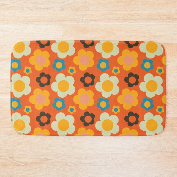 Item preview, bold retro floral orange designed and sold by susycosta.