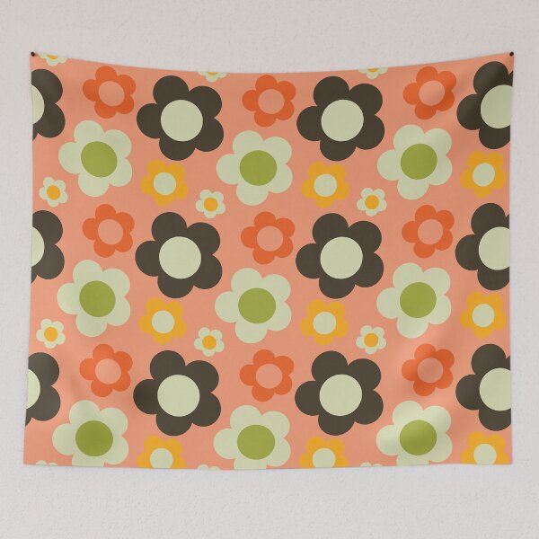 Item preview, bold retro floral pink designed and sold by susycosta.
