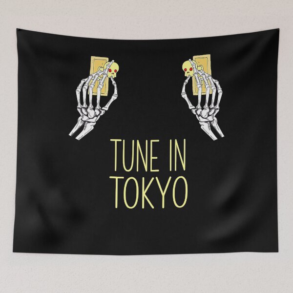 Item preview, Funny Halloween Tune In Tokyo Skeleton Hands  designed and sold by BinneyKassidy.