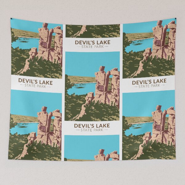 Item preview, Devil's Lake State Park Wisconsin Devils Doorway Vintage designed and sold by KrisSidDesigns.