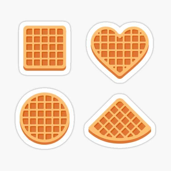 Cartoon Waffle Stickers Redbubble