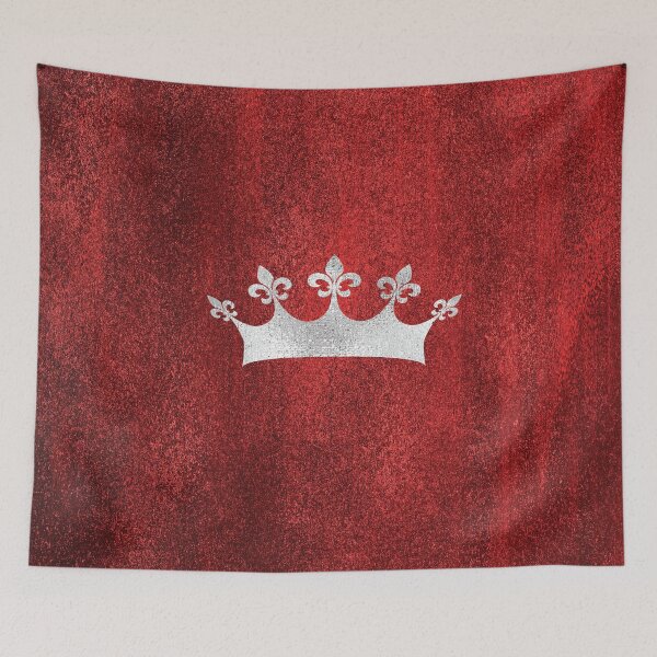 Item preview, Regal Silver Crown on Royal Red designed and sold by aprincessinsp.