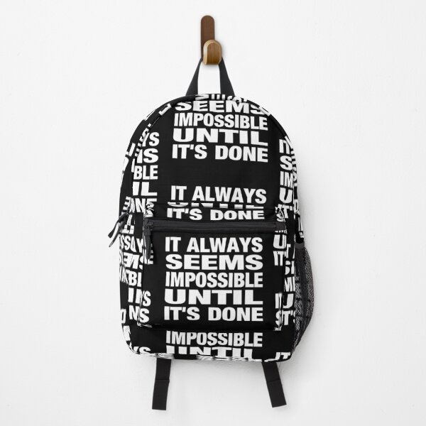 Item preview, It Always Seems Impossible Until It's Done Typography Life and Inspiration Quote in General Style designed and sold by Vasabi88.