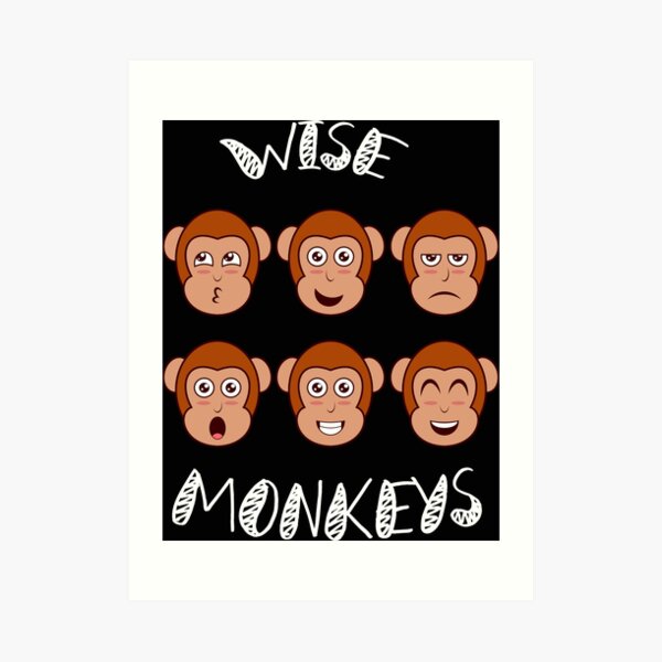 Wise Monkeys Funny monkey Mizaru Kikazaru Iwazaru Wise Monkeys Funny monkey Mizaru Kikazaru Iwazaru