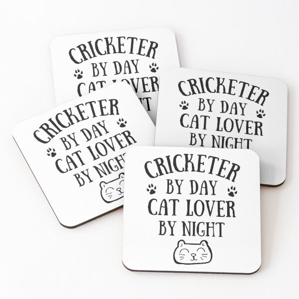 Item preview, Cricketer by day. Cat lover by night designed and sold by TheGreenGoat.