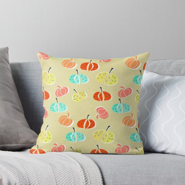 Item preview, Pumpkins Party Red, Yellow and Turquoise designed and sold by mirimo.