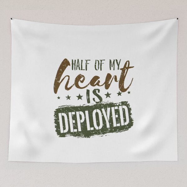 Item preview, Half of My Heart is Deployed Military Wife Spouse designed and sold by jaygo.