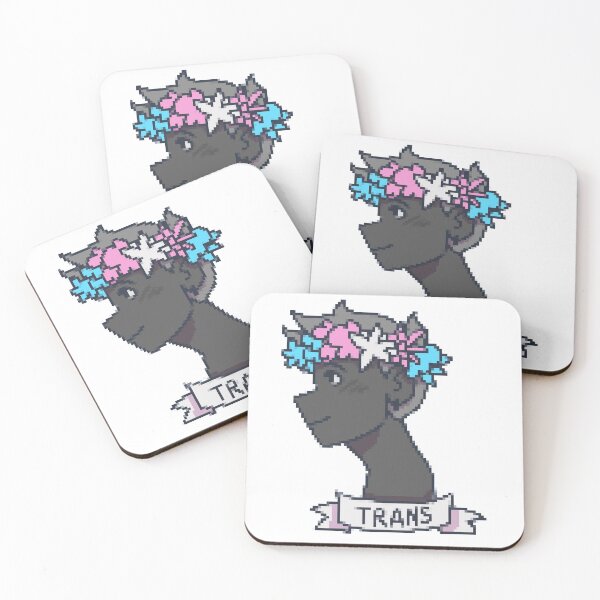 Item preview, Pixel flower crown pride: Trans designed and sold by Hyacinth-dragon.
