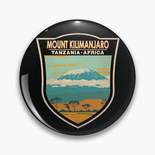 Item preview, Mount Kilimanjaro Tanzania Africa Badge designed and sold by KrisSidDesigns.