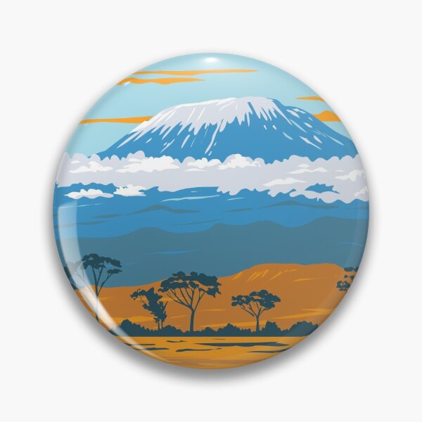 Item preview, Mount Kilimanjaro Tanzania Africa Vintage designed and sold by KrisSidDesigns.