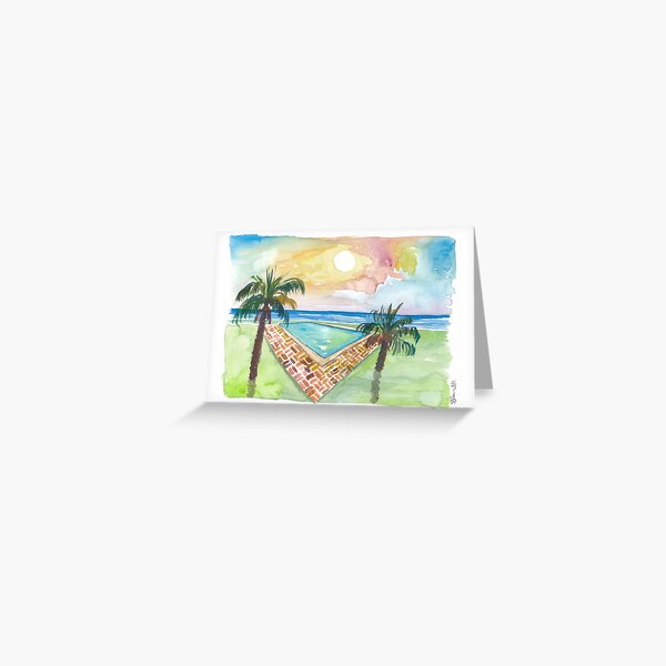 Item preview, Turquoise Cool Pool with Sunset and Seaview designed and sold by artshop77.