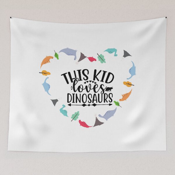 Item preview, Quote "This kid loves dinosaurs" - Children's quotes, inspiring sentences, lifestyle designed and sold by AdvanceDesign.