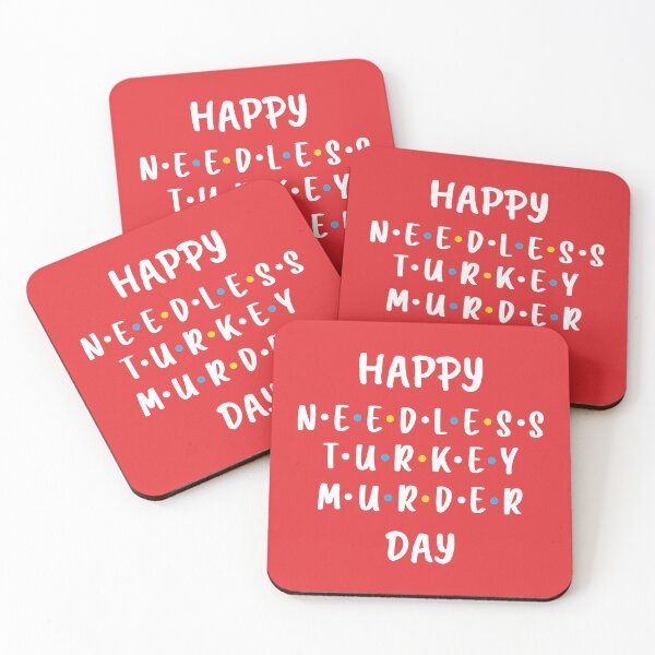 Item preview, Happy Needless Turkey Murder Day - Thanksgiving (Red BG) designed and sold by FilipeFerreira.
