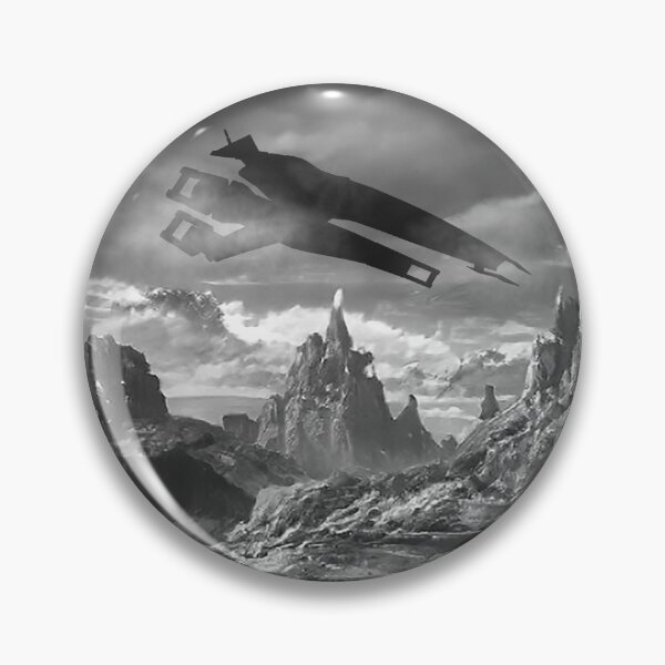Item preview, normandy arrives on a new planet | subtle fan art landscape scenery sci fi designed and sold by politeillusts.