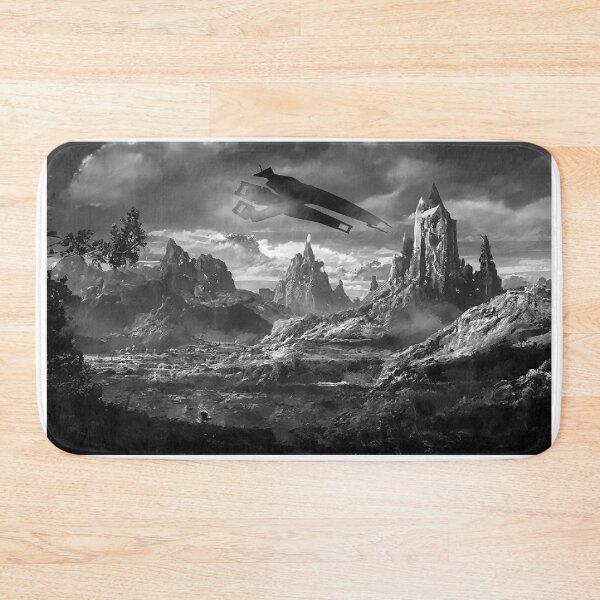 Item preview, normandy arrives on a new planet | subtle fan art landscape scenery sci fi designed and sold by politeillusts.