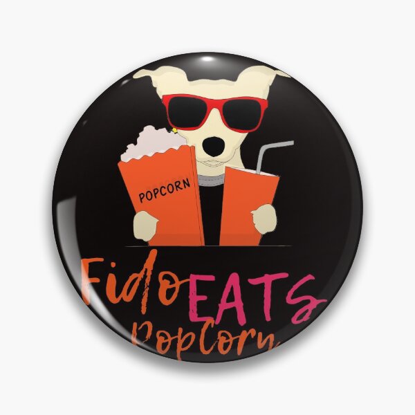 Item preview, Fido eats popcorn - funny dog designed and sold by drawing-valley.