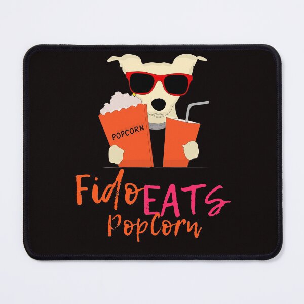 Item preview, Fido eats popcorn - funny dog designed and sold by drawing-valley.