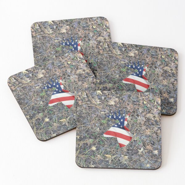 Item preview, Patriotic Whitetail Buck Deer and Camouflage Hunting Design designed and sold by LifeCrush.
