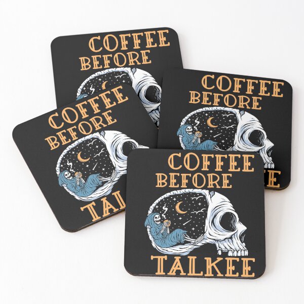 Item preview, Coffee before talkee skull- funny coffee day designed and sold by Designs Of all kinds.