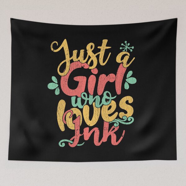 Item preview, Just A Girl Who Loves Ink tattoo artist gift graphic designed and sold by theodoros20.