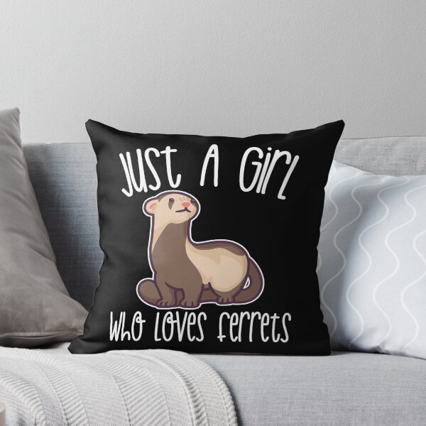 Item preview, Just A Girl Who Loves Ferrets Gift print designed and sold by theodoros20.